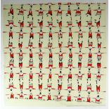 RHYS BEVAN JONES limited edition (1/10) coloured print - a series of Welsh folk dancers in