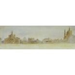 BIM GIARDELLI watercolour - Venetian scene, signed & dated 1981, 18.5 x 56cms