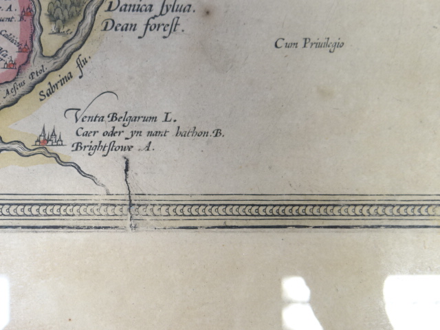 HUMPHREY LLWYD coloured and tinted late sixteenth century antiquarian map - 'Cambriae Typus' being - Image 10 of 13