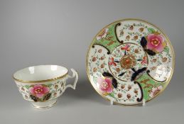 A SWANSEA PORCELAIN CUP & SAUCER in the Japan pattern No. 436