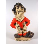 JOHN HUGHES Grogg - 'Drop Kick Davies', signed, 22cms high