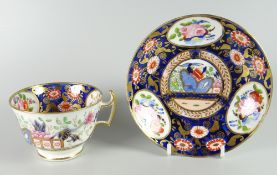 A SWANSEA PORCELAIN CUP & SAUCER in the Japan pattern No.219