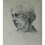 PAUL REES FRSA pencil drawing - portrait of his late wife Ann Margaret Rees, circa 1980, signed,