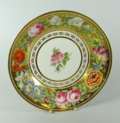 A SWANSEA PORCELAIN PLATE FROM THE MARQUIS OF ANGLESEY SERVICE the border decorated with a