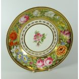 A SWANSEA PORCELAIN PLATE FROM THE MARQUIS OF ANGLESEY SERVICE the border decorated with a