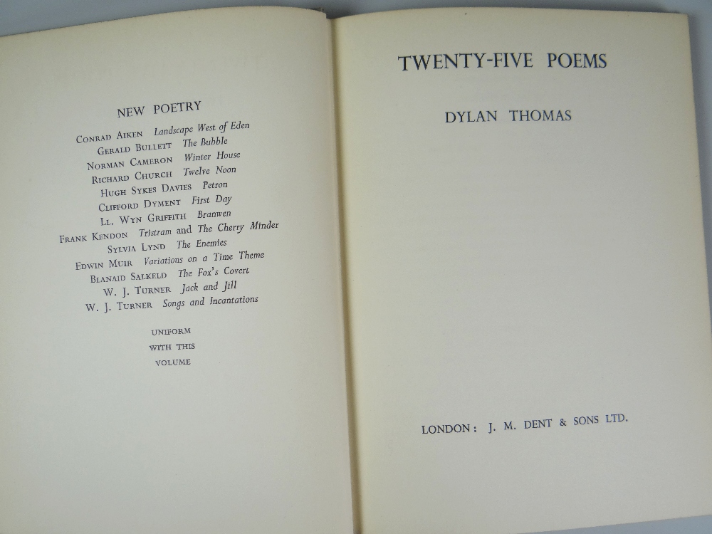 DYLAN THOMAS twenty-five poems - first published in 1936 at the Temple Press for J M Dent & Sons