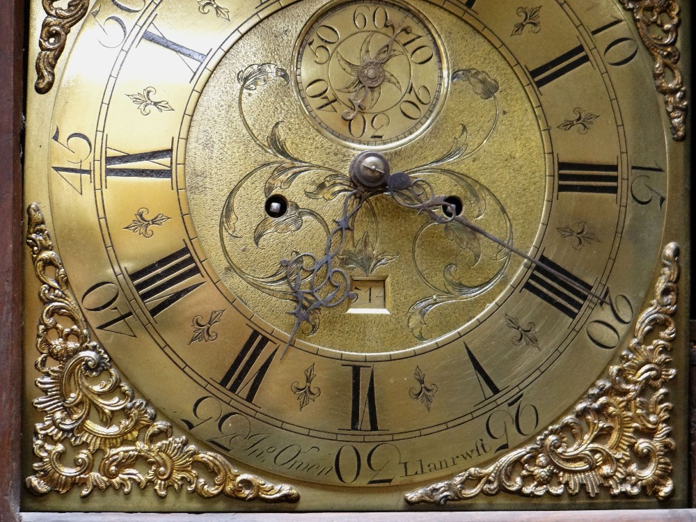 AN EIGHTEENTH CENTURY EIGHT DAY LONGCASE CLOCK BY JOHN OWEN OF LLANRWST, the brass face having - Image 3 of 21