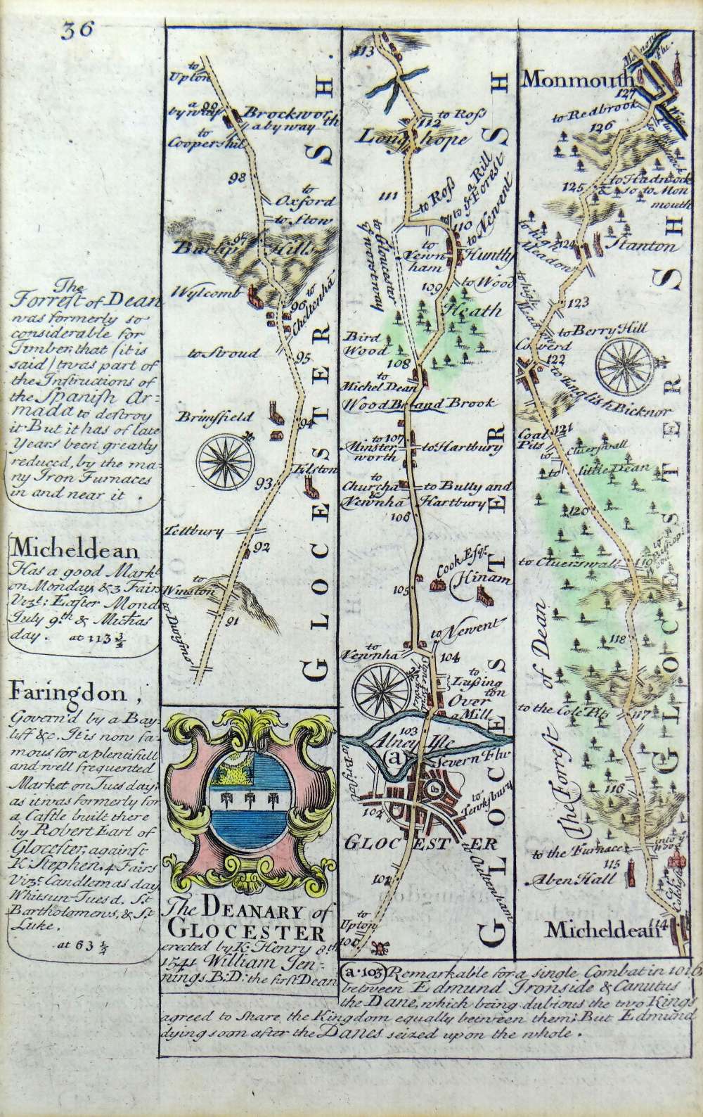 JOHN OWEN & EMANUEL BOWEN ten antiquarian coloured road maps on five sheets - 'Continuation of the - Image 5 of 9