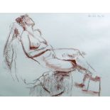 ANN REES pastel study - reclining nude, signed & dated May '98, 35 x 47cms Provenance: Part of the