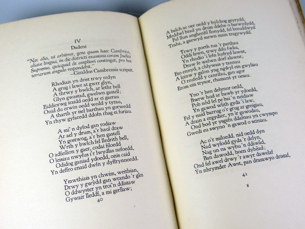 GWASG GREGYNOG limited edition (452/500) 'Detholiad o Ganiadau' gan T Gwynn Jones, 1926 - Image 2 of 4