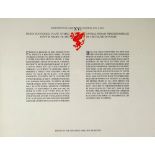 GREGYNOG PRESS a framed bilingual text - Annual World Wildest Message of the Youth of Wales