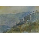 CHRIS GRIFFIN watercolour - entitled verso 'Rhondda Terrace', signed & dated '91, 12.5 x 17cms