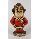 JOHN HUGHES Grogg - legendary Wales International scrum-half, Gareth Edwards, signed, 15cms high