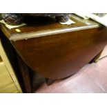 Polished drop leaf gate leg dining table