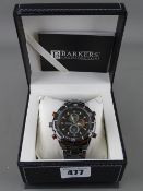 Barkers of Kensington Premier Sport black dial wristwatch