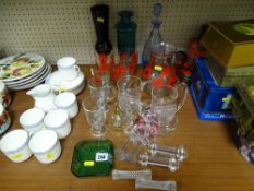 Pair of Munich 1972 glass tankards and other miscellaneous glassware