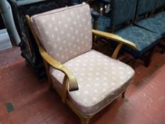 Bergere backed armchair