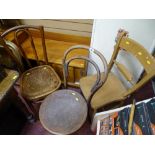 Pair of bentwood chairs and one other