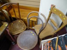 Pair of bentwood chairs and one other