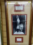 JACK NICKLAUS framed photograph of the golfing champion with signature
