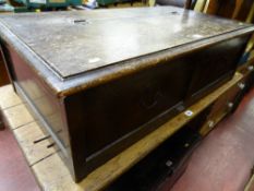 Polished wood underbed storage box with lift-up lid