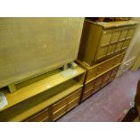 Quantity of mid Century Nathan furniture comprising three small sideboard units and two corner