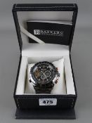 Barkers of Kensington Mega Sport black dial wristwatch