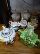 Quantity of Staffs and novelty teapots, jugs etc