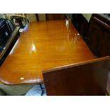 Antique style twin pedestal extending dining table