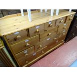 Multi-drawer pine chest