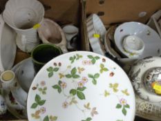 Two boxes of mixed porcelain including Royal Worcester 'Evesham', Masons, Sylvac etc