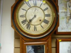 LOT WITHDRAWN Mahogany effect vintage pendulum wall clock