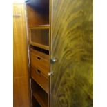 Two door wardrobe with interior drawers and shelves