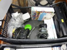 Basket of miscellaneous gaming items