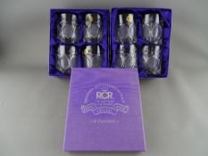 Two box sets of RCR Italian glass tumblers