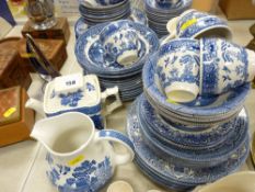 Good quantity of blue and white china