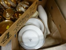 Lustre coffee set and parcel of mixed dinnerware