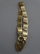 Nine carat gold gate bracelet, 8.6 grms