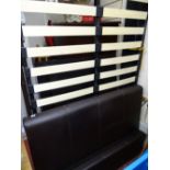Leather effect double bed frame (no mattress)