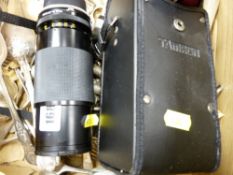Tamron camera lens in a case