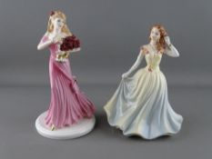 Two Coalport figurines Language of Flowers 'I Love You - Red Roses' and Ladies of Fashion 'Jean'