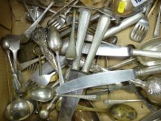 Box of assorted cutlery