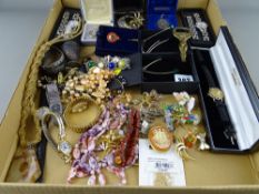 Large parcel of mixed jewellery, lady's watches etc