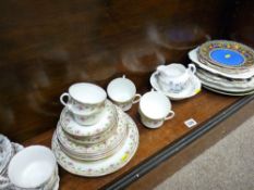 Mixed porcelain including Royal Albert 'Brigadoon' teaware, Aynsley etc