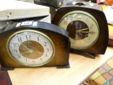 Two vintage mantel clocks