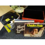 A boxed Wagner wallpaper stripper together with a small parcel of LP records