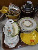 Parcel of mixed china including Carltonware dish, Wedgwood stoneware plates, Denby bowls etc