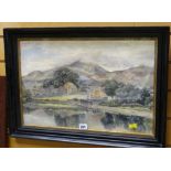 Framed watercolour by J SUMNER, dated 1890, Irish cottages