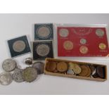 A parcel of vintage & modern coinage including some with silver content