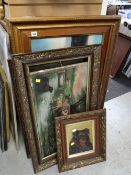 Parcel of various framed mainly oils on canvas including head of a collie